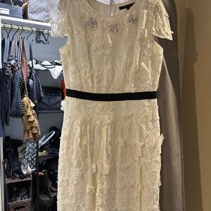 BCBG laser cut short sheath dress